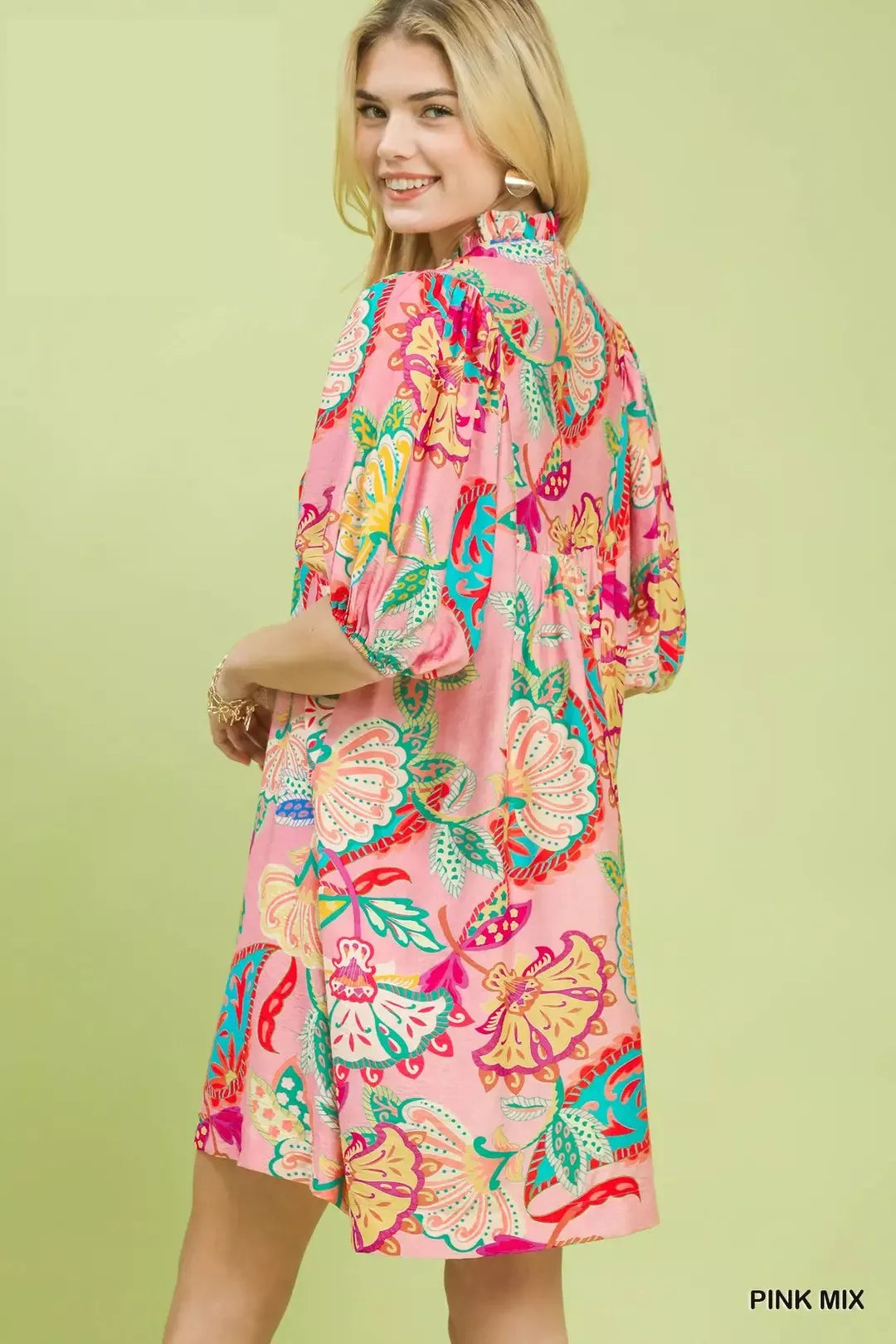 Hazel Blues® | Umgee Paisley Print Mini Dress