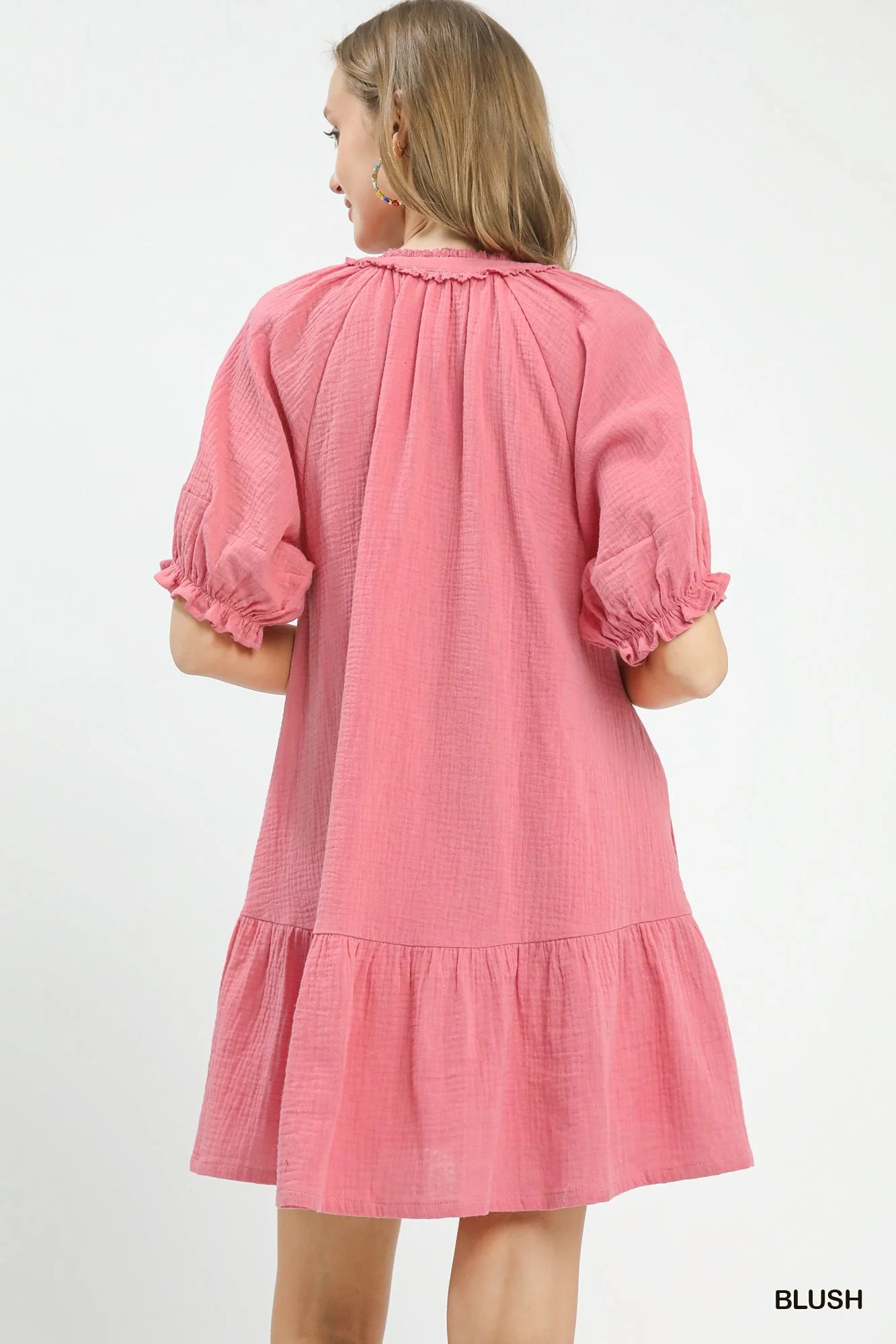 Hazel Blues® | Umgee Cotton Gauze Mini Dress