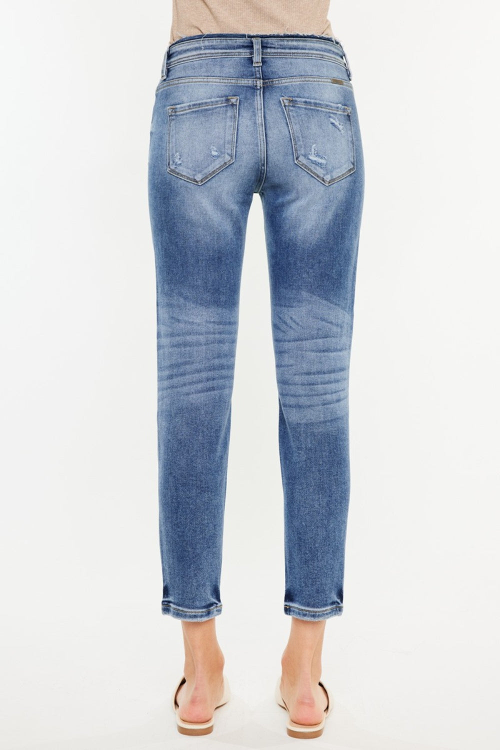 Hazel Blues® | Kancan High Rise Distressed Mom Jeans