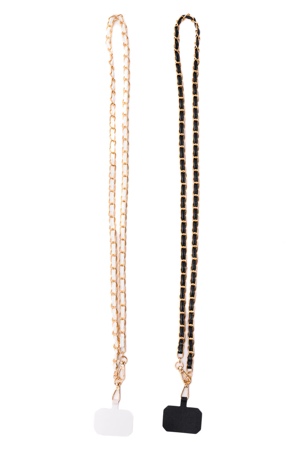 Hazel Blues® | PU Leather Gold Chain Cell Phone Lanyard Set of 2