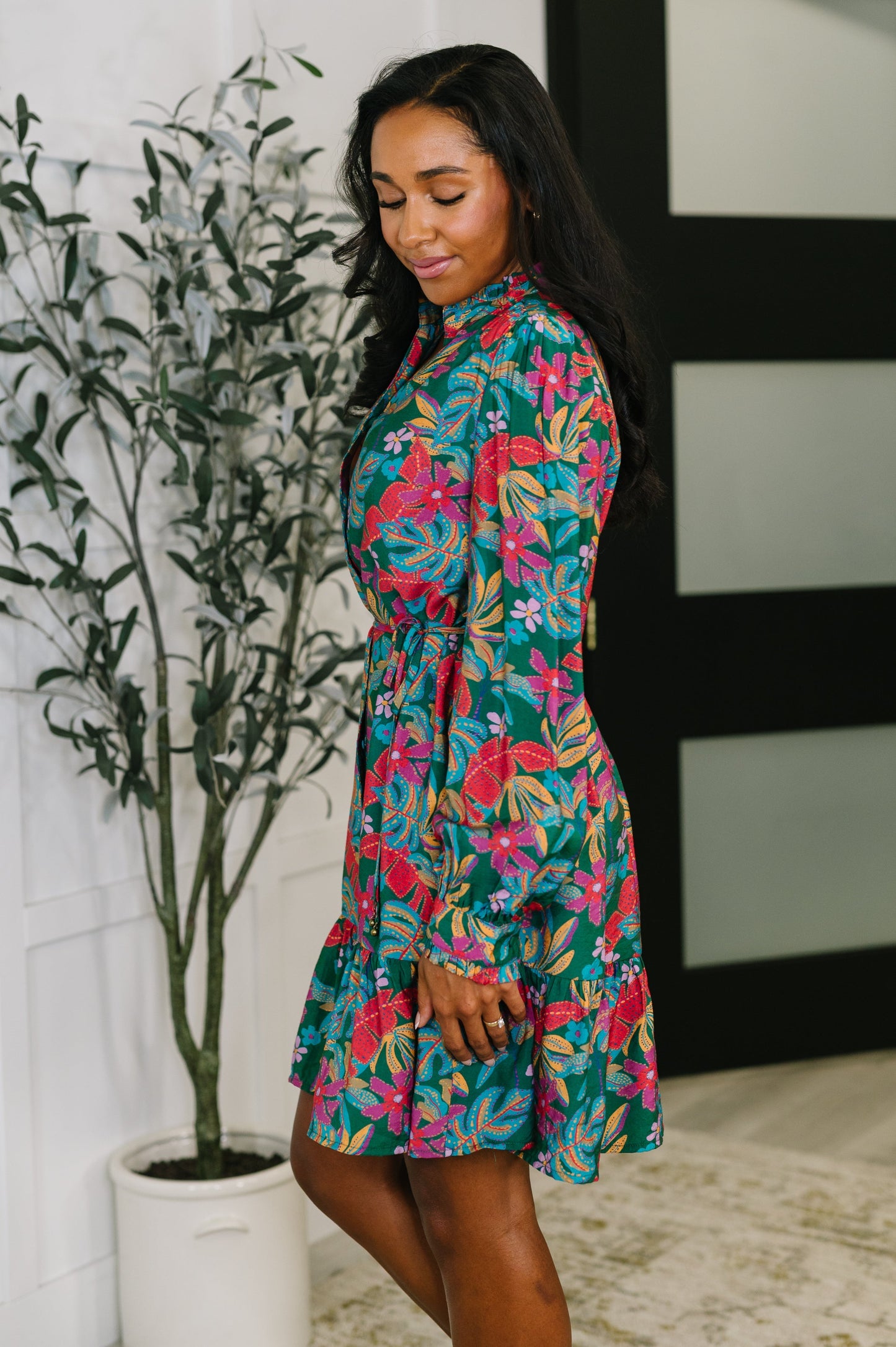 Hazel Blues® | Rustic Retreat Long Sleeve Dress