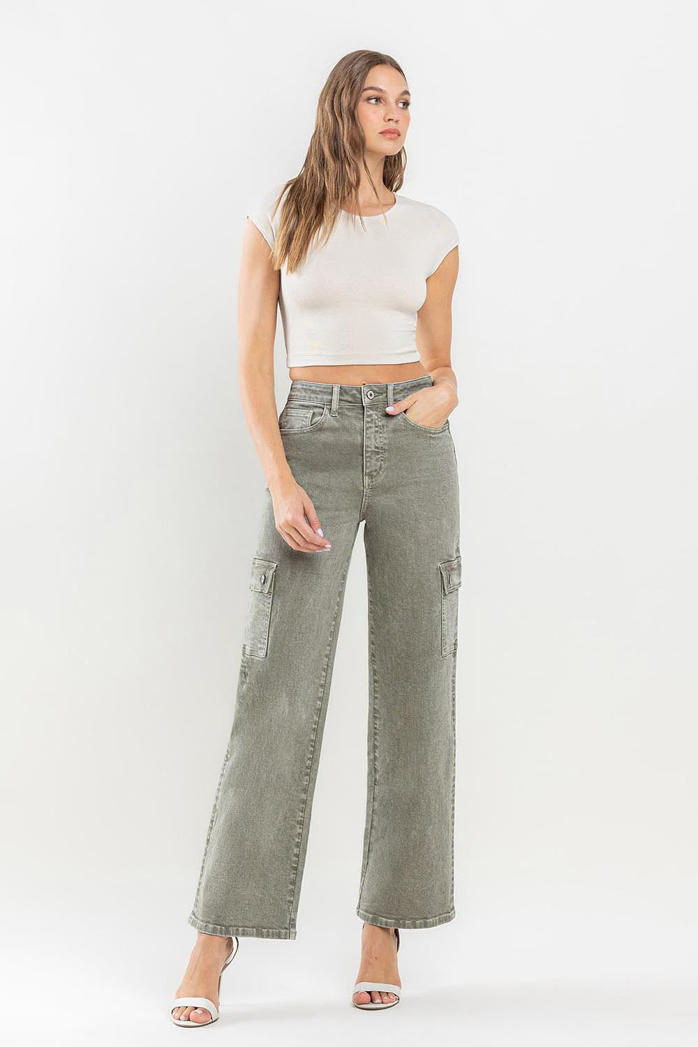 Hazel Blues® | Vervet by Flying Monkey 90's Super High Rise Cargo Jeans