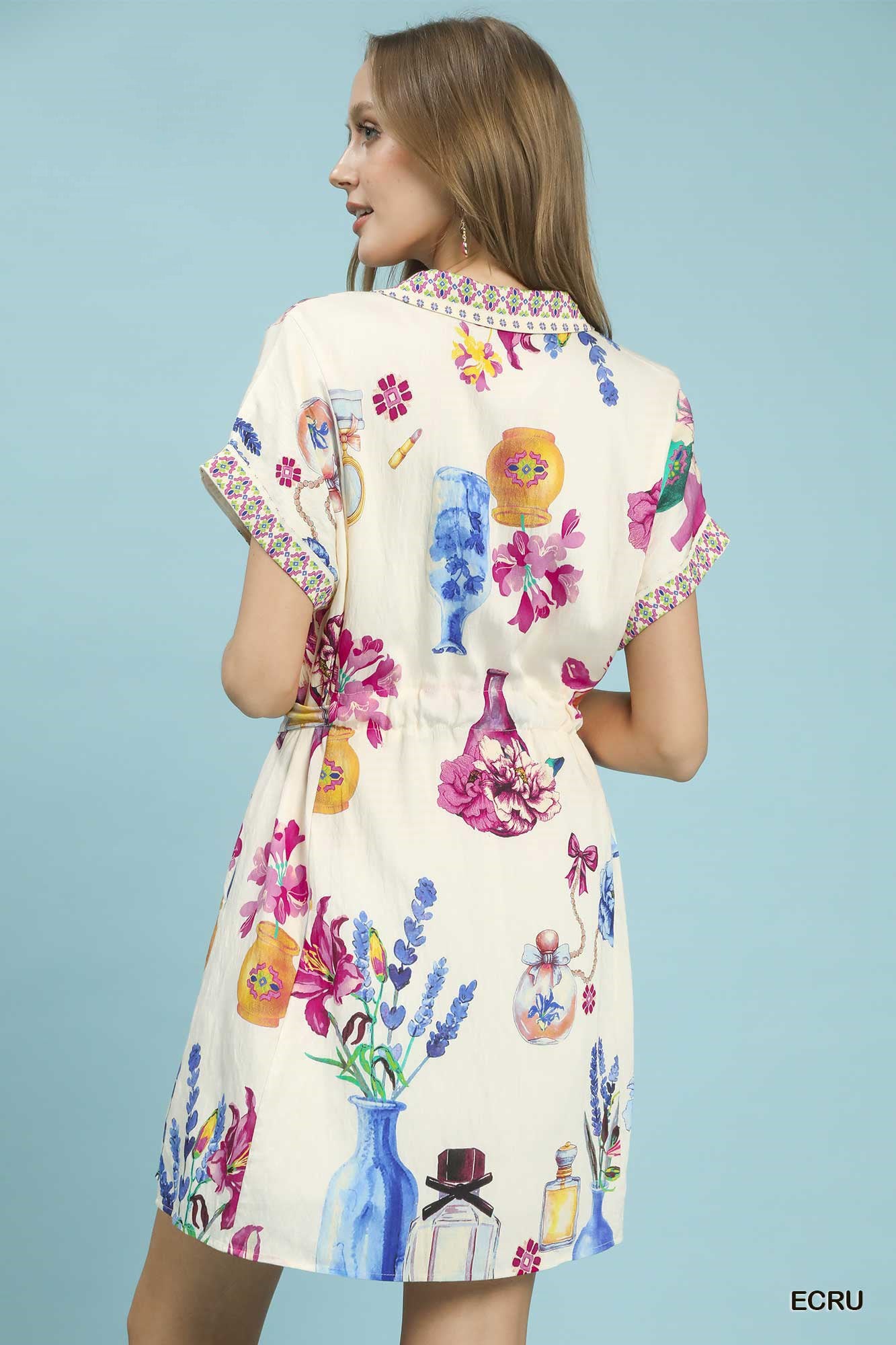 Hazel Blues® | Umgee Floral Print Mini Dress with Belt