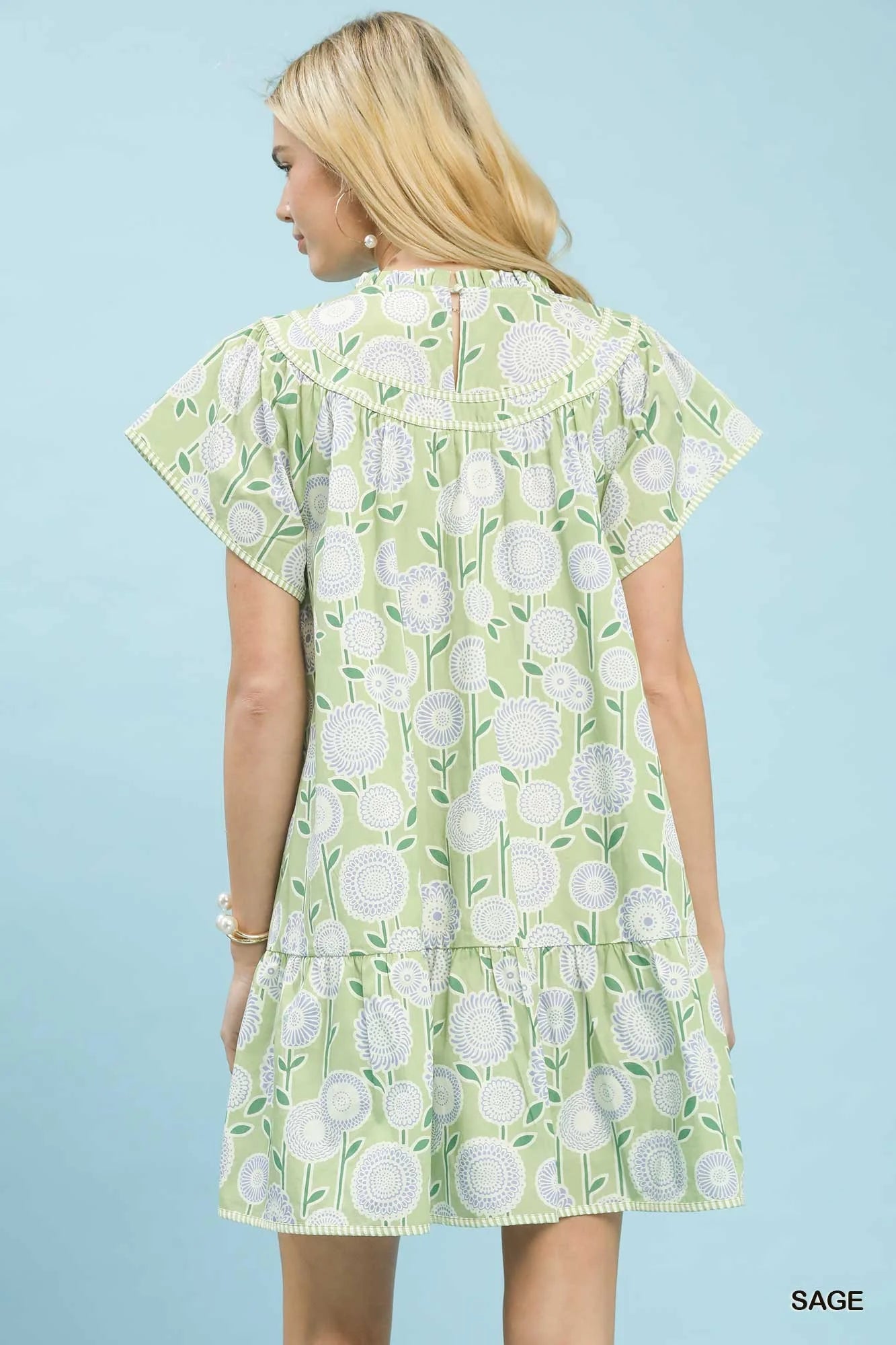 Hazel Blues® | Umgee Floral Print Tiered Babydoll Dress