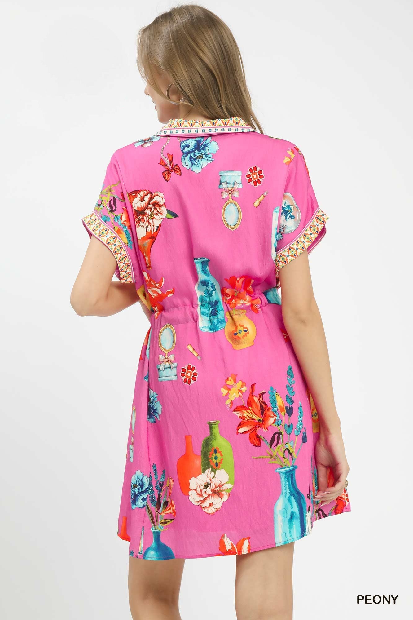 Hazel Blues® | Umgee Floral Print Mini Dress with Belt