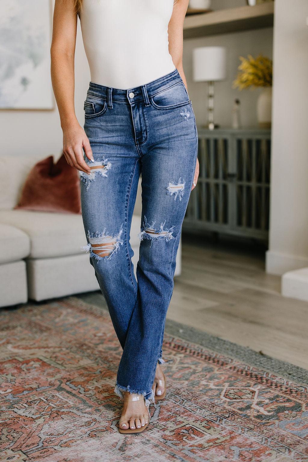 Hazel Blues® | O'Hara Destroyed Straight Jeans