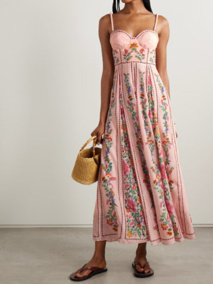 Hazel Blues® |  Floral Print Sweetheart Neck Cami Dress
