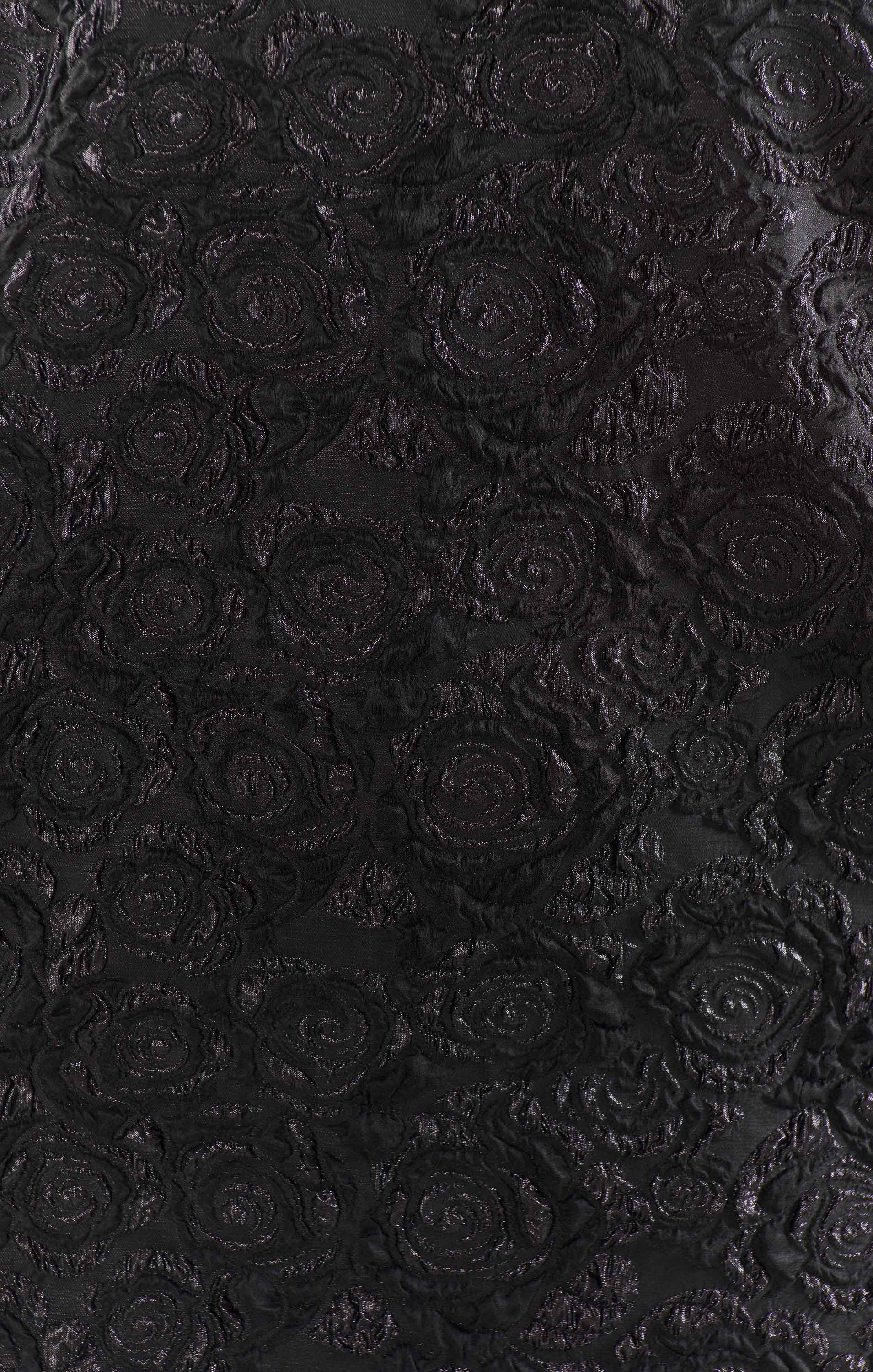 Jeanette Dress ~ Black Blooms Jacquard