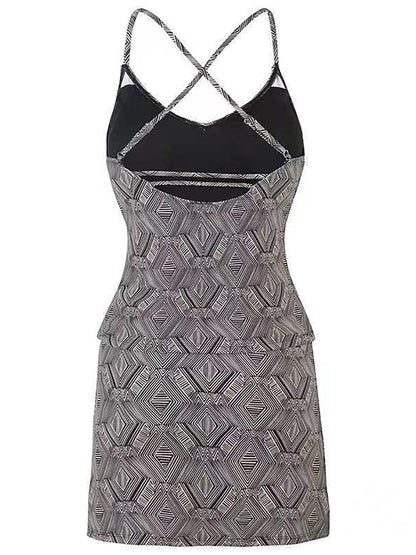 Hazel Blues® |  V-Neck Spaghetti Strap Top and Skirt Swim Set