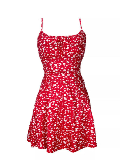 Hazel Blues® |  Floral Print Tie Strap Mini Dress