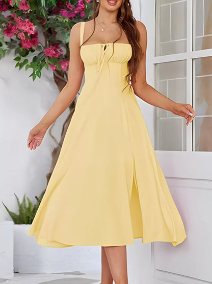 Hazel Blues® |  Tie-Front A-Line Midi Dress