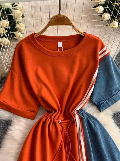 Hazel Blues® |  Color Block Short Sleeve Casual Dress