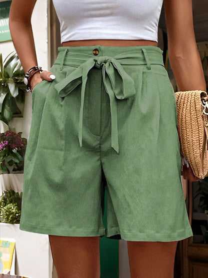 Hazel Blues® |  Tied High Waist Shorts with Pockets