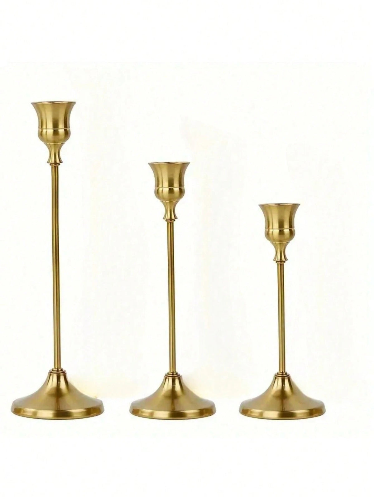 Brass Gold/Black Metal Tapered Candle Holders, Vintage Modern Decorative Centerpiece Candlestick For Fireplace, Wedding, Party, Cozy Home, Rama Table Decor, Mother's Day Gift, Party Use, Family Dining, High-End Restaurants Sup