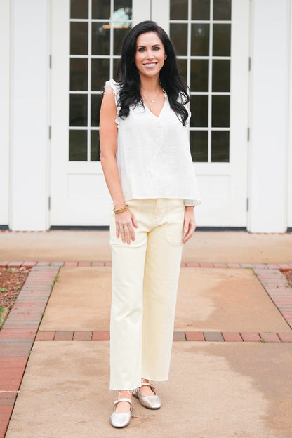 Just Black Nautical Wide Leg Jeans