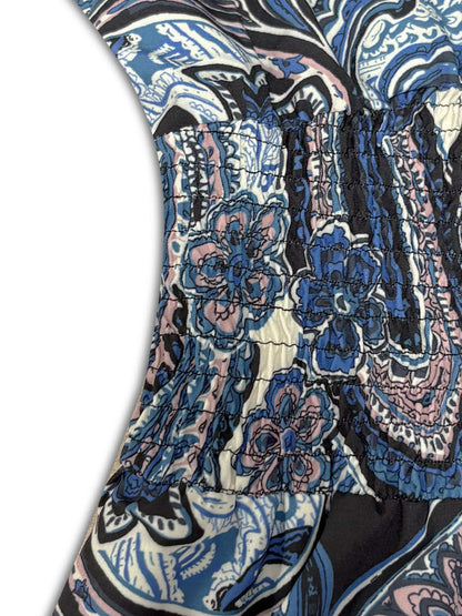 Hazel Blues® |  Printed V-Neck Cap Sleeve Maxi Dress