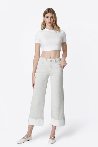Vevert Striped Cuff Jean