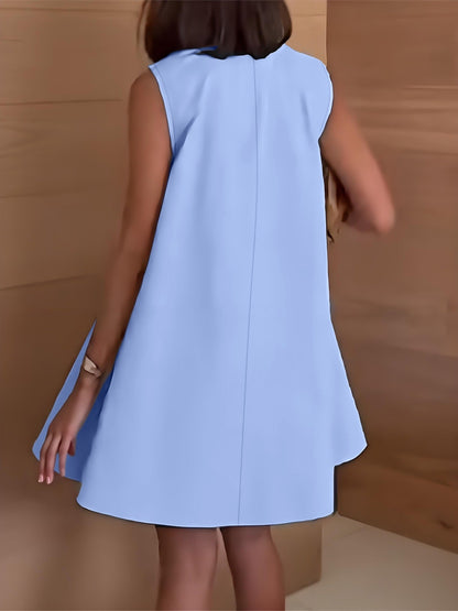 Hazel Blues® |  Casual Solid Color Sleeveless Mini Dress