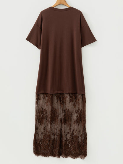 Hazel Blues® |  Floral Patchwork Short Sleeve T Shirt Loose Dress