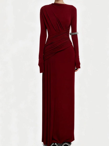 Hazel Blues® |  Ruched Long Sleeve Maxi Dress