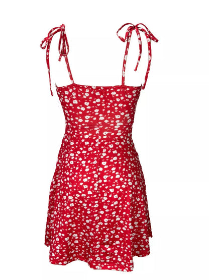 Hazel Blues® |  Floral Print Tie Strap Mini Dress