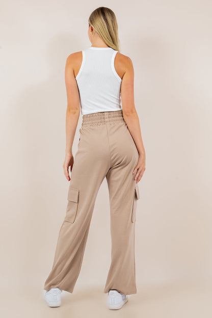 Hazel Blues® |  PREORDER: Ponte Stretch Cargo Pants In Five Colors