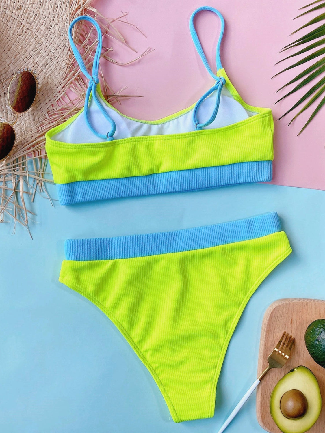 Hazel Blues® |  Scoop Neck Spaghetti Strap Two-Piece Swim Set