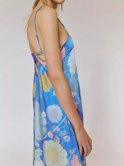 Hazel Blues® |  Floral Print Sleeveless Maxi Dress