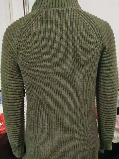 Hazel Blues® | Turtleneck Raglan Sleeve Sweater Dress