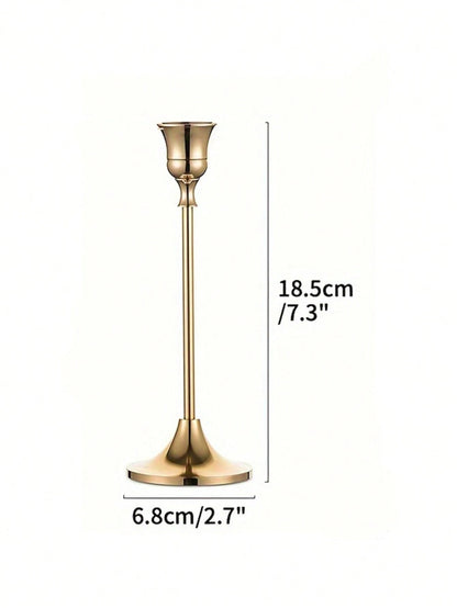 Brass Gold/Black Metal Tapered Candle Holders, Vintage Modern Decorative Centerpiece Candlestick For Fireplace, Wedding, Party, Cozy Home, Rama Table Decor, Mother's Day Gift, Party Use, Family Dining, High-End Restaurants Sup