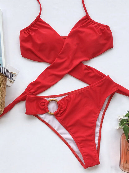 Hazel Blues® |  Halter Neck Two-Piece Bikini Set