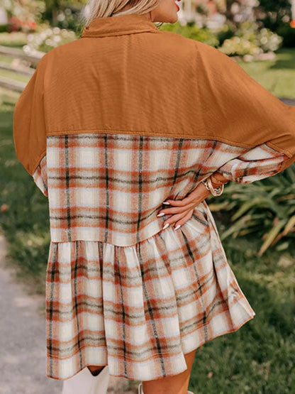 Hazel Blues® |  Plaid Button Front Mini Dress
