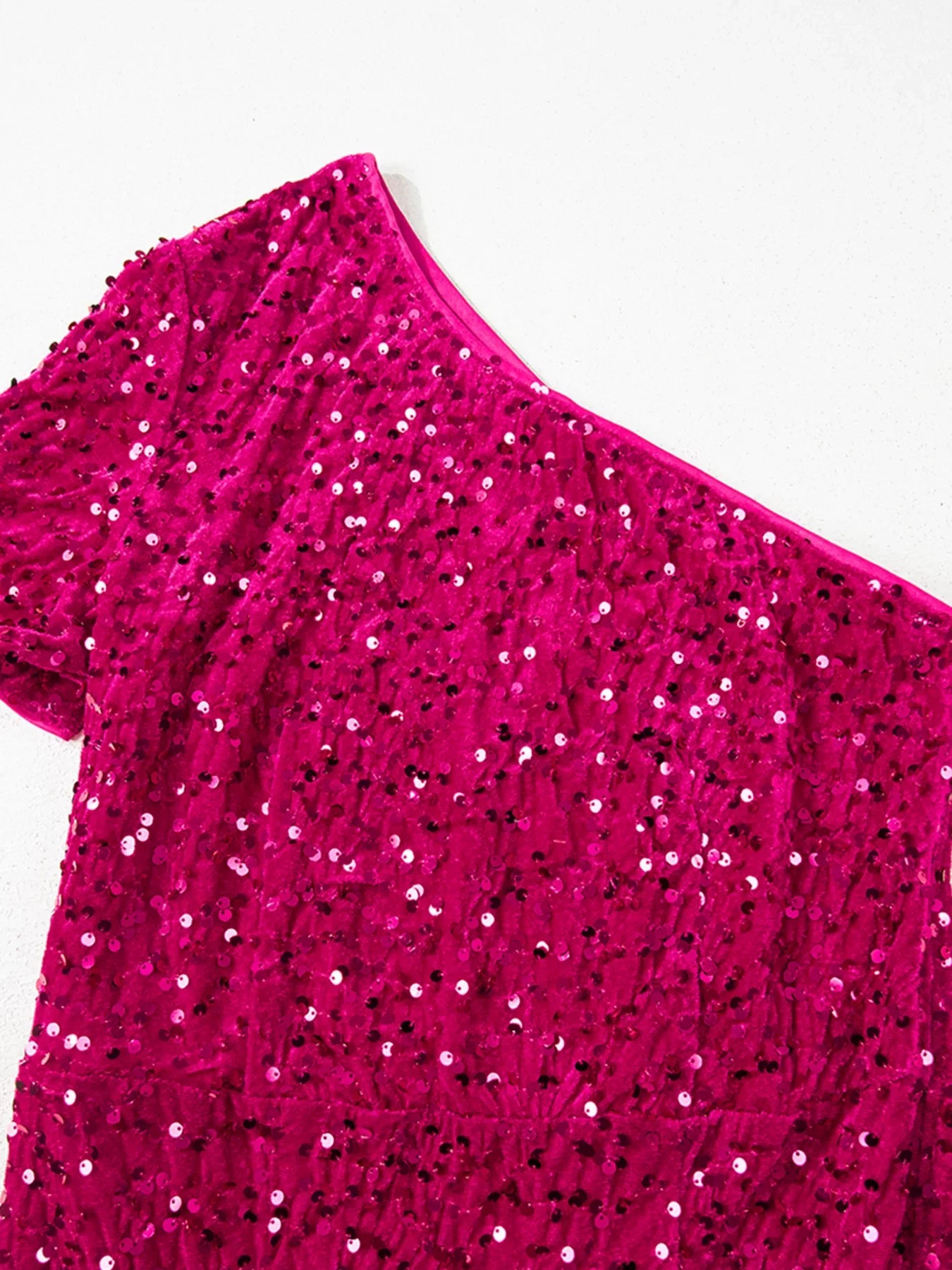 Hazel Blues® |  Sequin One-Shoulder Dress with High Slit