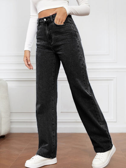 Hazel Blues® |  High Waist Straight Jeans