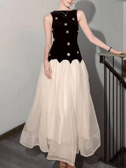 Hazel Blues® |  Sleeveless Tulle Maxi Dress
