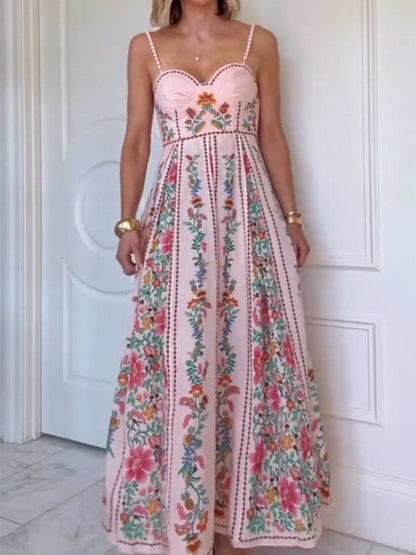 Hazel Blues® |  Floral Print Sweetheart Neck Cami Dress