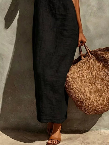 Hazel Blues® |  Sleeveless Linen Casual Maxi Dress