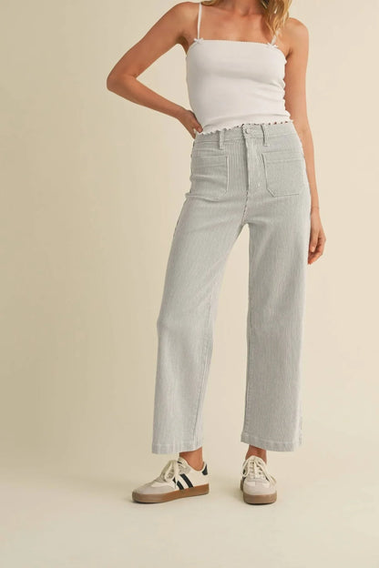Just Black Patch Pocket Wide Leg Jeans