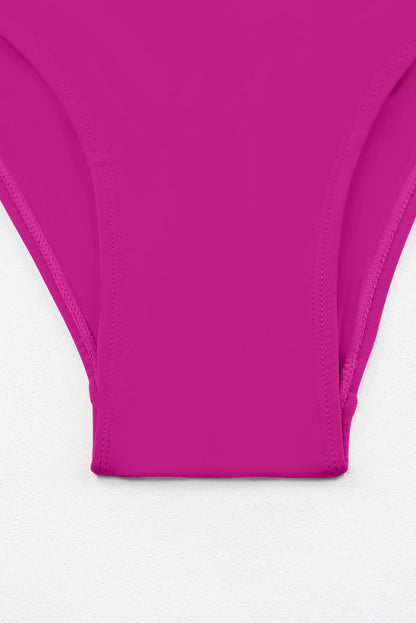 Hazel Blues® |  Ruched Slit Tankini Set
