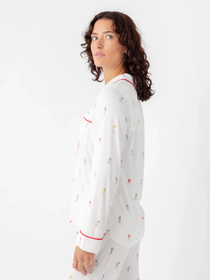 Cozy Earth Stretch Knit Long Sleeve Bamboo PJ Top