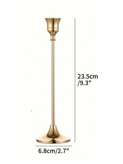 Brass Gold/Black Metal Tapered Candle Holders, Vintage Modern Decorative Centerpiece Candlestick For Fireplace, Wedding, Party, Cozy Home, Rama Table Decor, Mother's Day Gift, Party Use, Family Dining, High-End Restaurants Sup