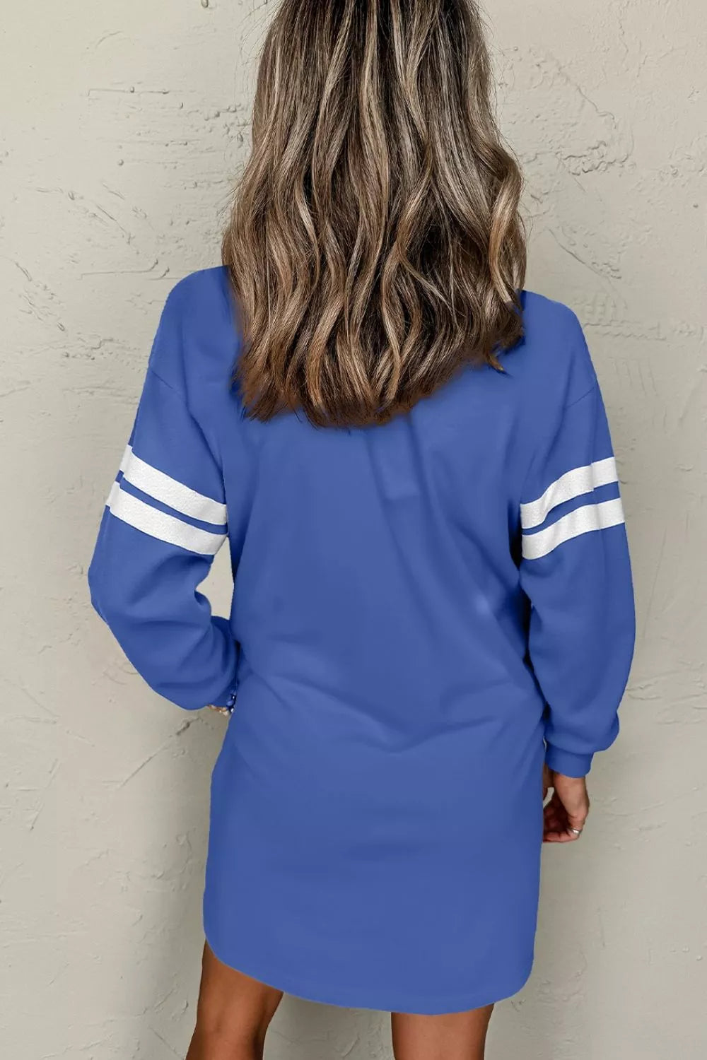 Hazel Blues® |  Stripe Long Sleeve Casual Sweatshirt Dress