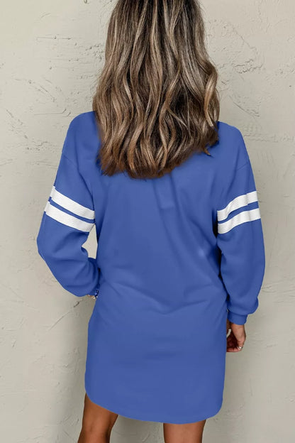 Hazel Blues® |  Stripe Long Sleeve Casual Sweatshirt Dress