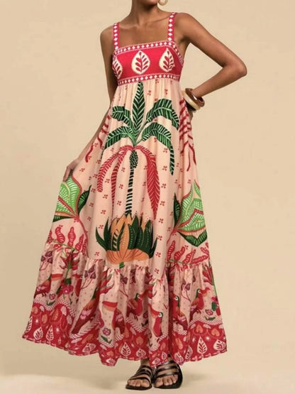 Hazel Blues® |  Tropical Print Maxi Cami Dress