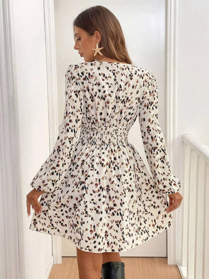 Hazel Blues® |  Printed Balloon Sleeve Mini Dress