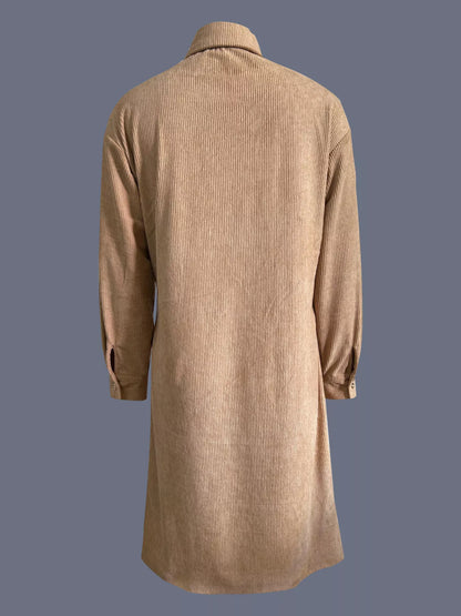 Hazel Blues® |  Corduroy Button Front Shirt Dress