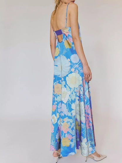 Hazel Blues® |  Floral Print Sleeveless Maxi Dress