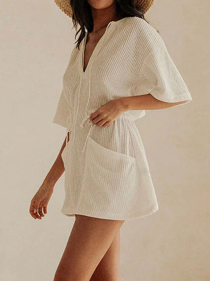 Hazel Blues® |  Relaxed Fit Half Sleeve Cover-Up Dress