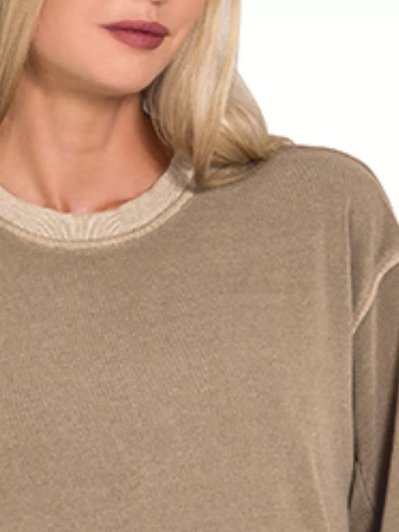 Hazel Blues® |  Zenana Soft Fleece Pigment Dye Sweatshirts Dress