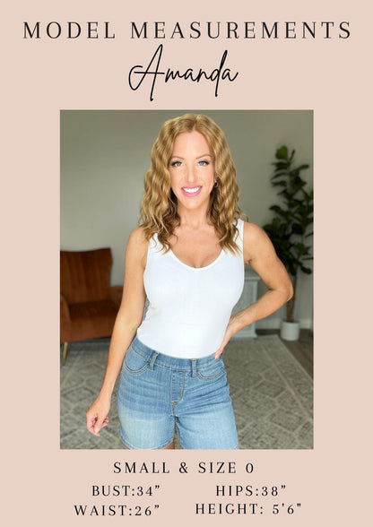 Hazel Blues® |  Josephine Mid Rise Raw Hem Bootcut Jeans
